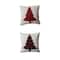 Hello Honey® 18" Embroidered Wool Christmas Tree Throw Pillow Set